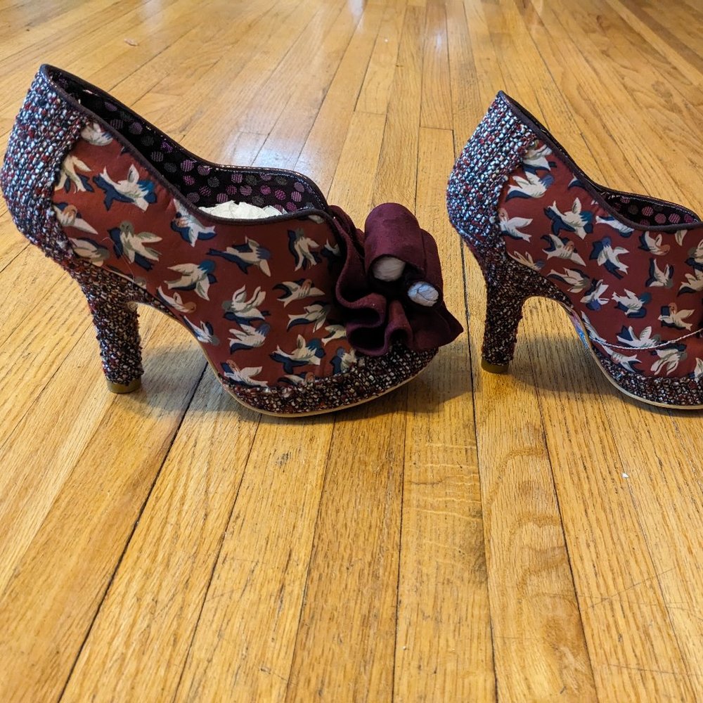 Irregular Choice Hook Line and Sinker 38/7 Bump Bootie Heels